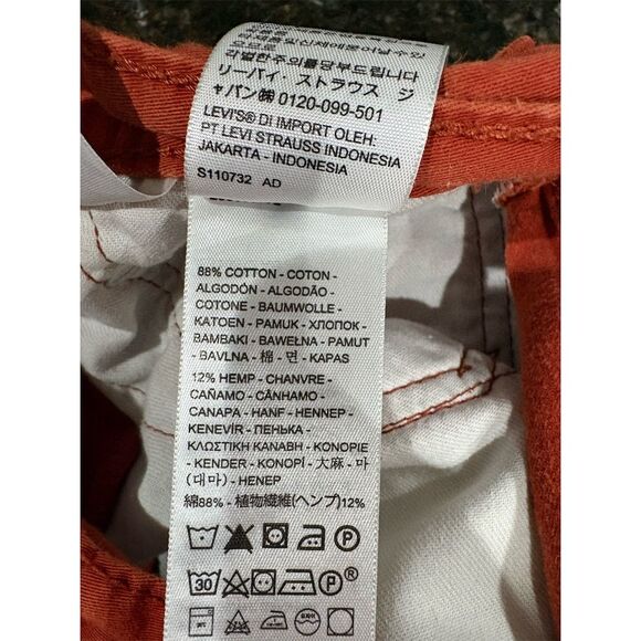 Levi's Men's 512 Rust Straight Jeans Size 34x32 5-Pocket Design - Picture 10 of 10